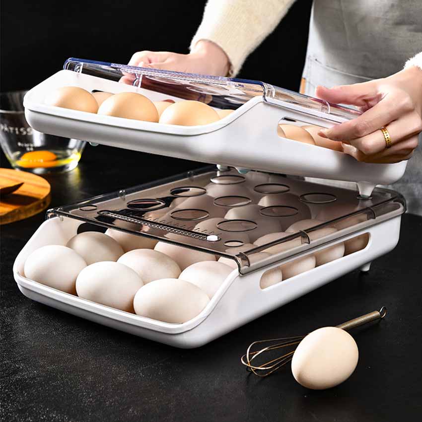 SOPORTE HUEVOS REFRIGERADOR ALMACENAMIENTO COCINA RONDON - 9