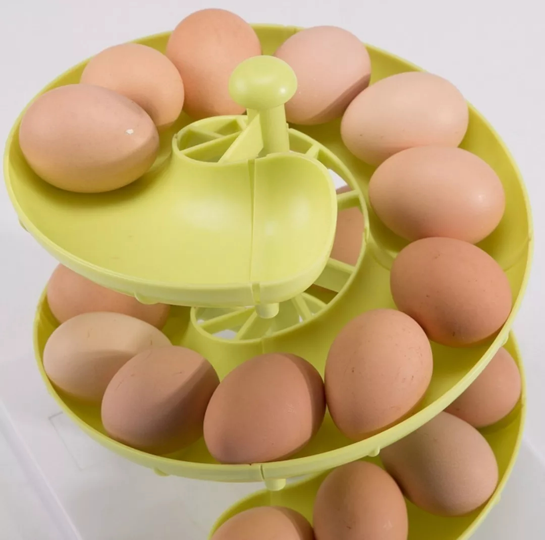 PORTA HUEVOS FRUTAS ESPIRAL AHORRADOR ESPACIO COCINA RONDON - 5