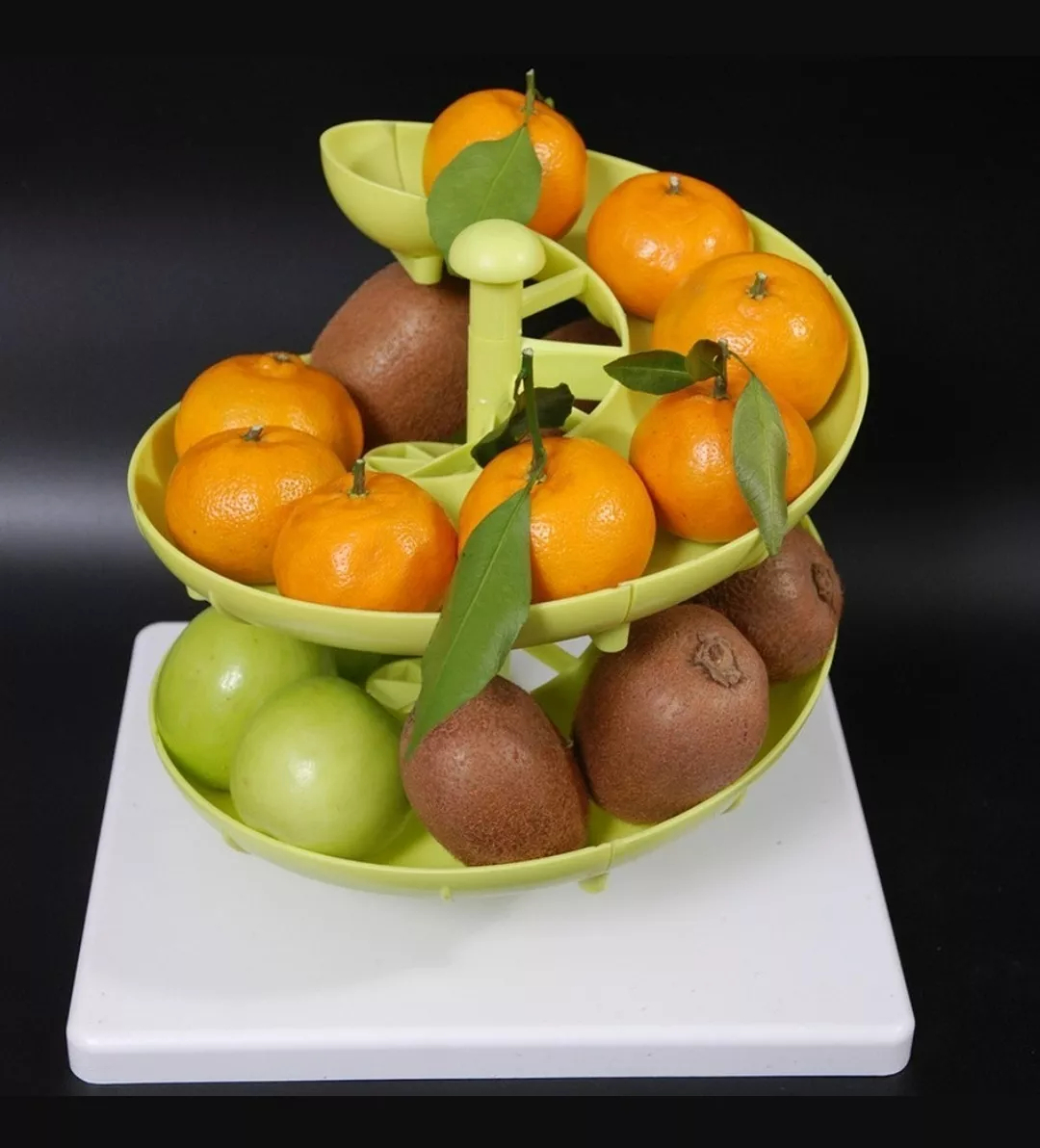 PORTA HUEVOS FRUTAS ESPIRAL AHORRADOR ESPACIO COCINA RONDON - 6