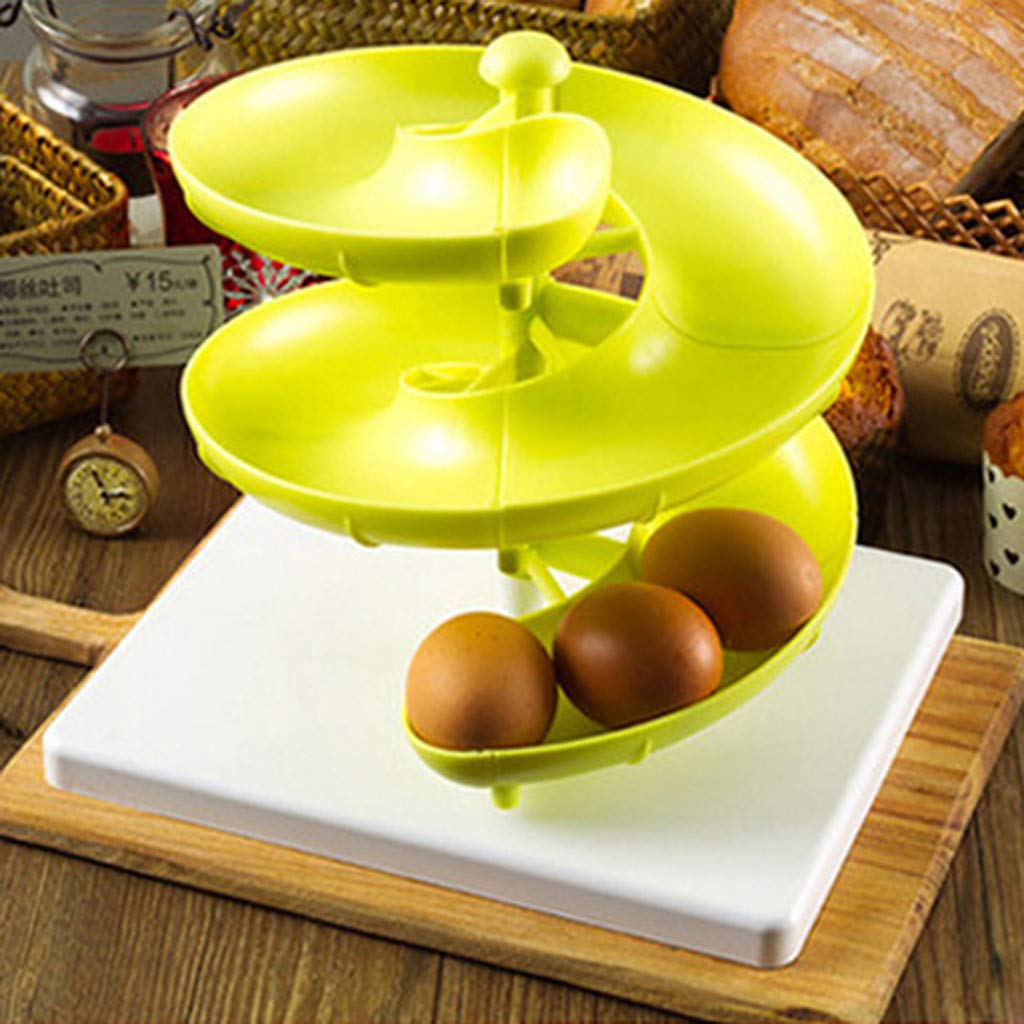 PORTA HUEVOS FRUTAS ESPIRAL AHORRADOR ESPACIO COCINA RONDON - 9