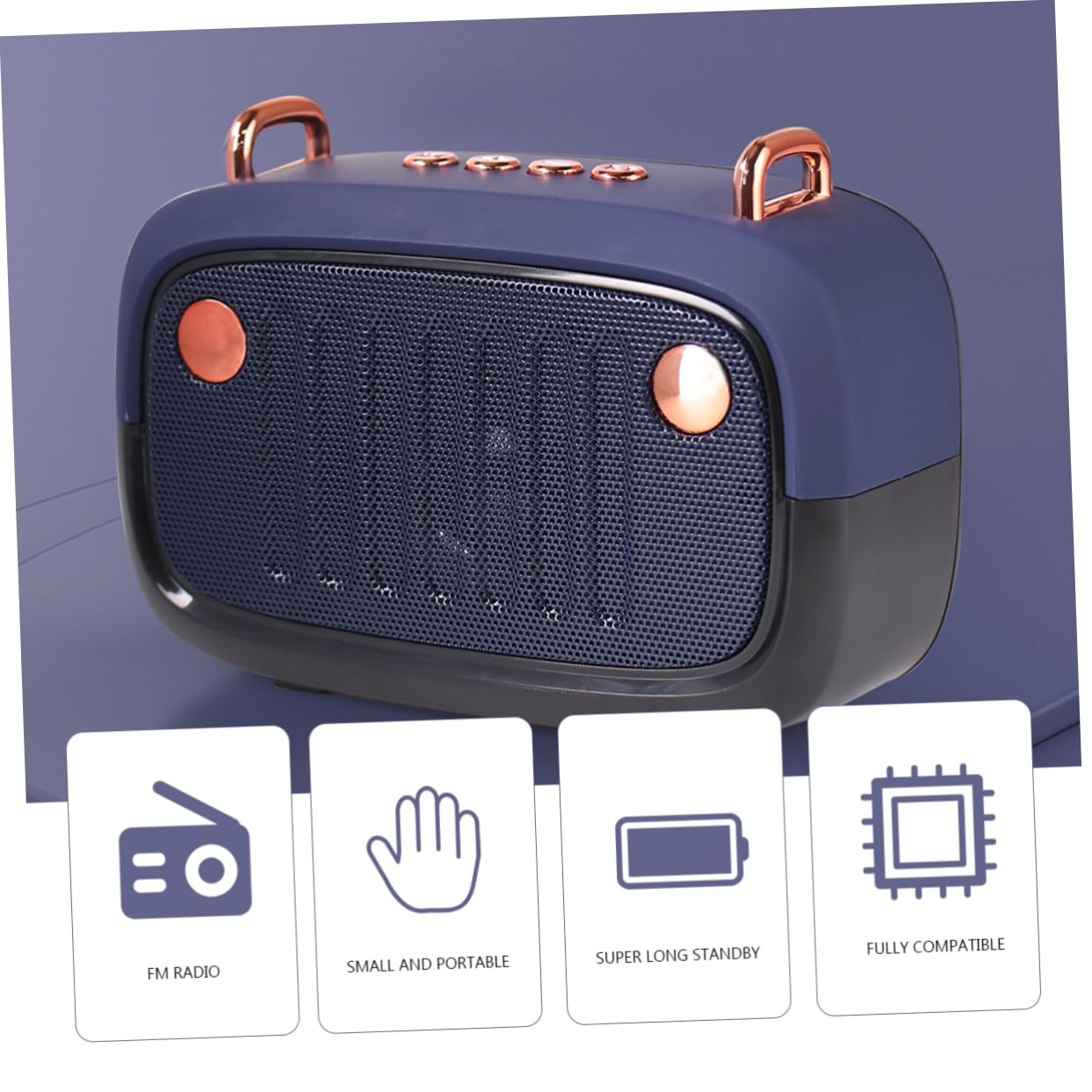 ALTAVOZ BLUETOOTH 10 SPEED PRESS VINTAGE LIGERO TRANSPORTAR PORTÁTIL MUSICA RONDON - 5