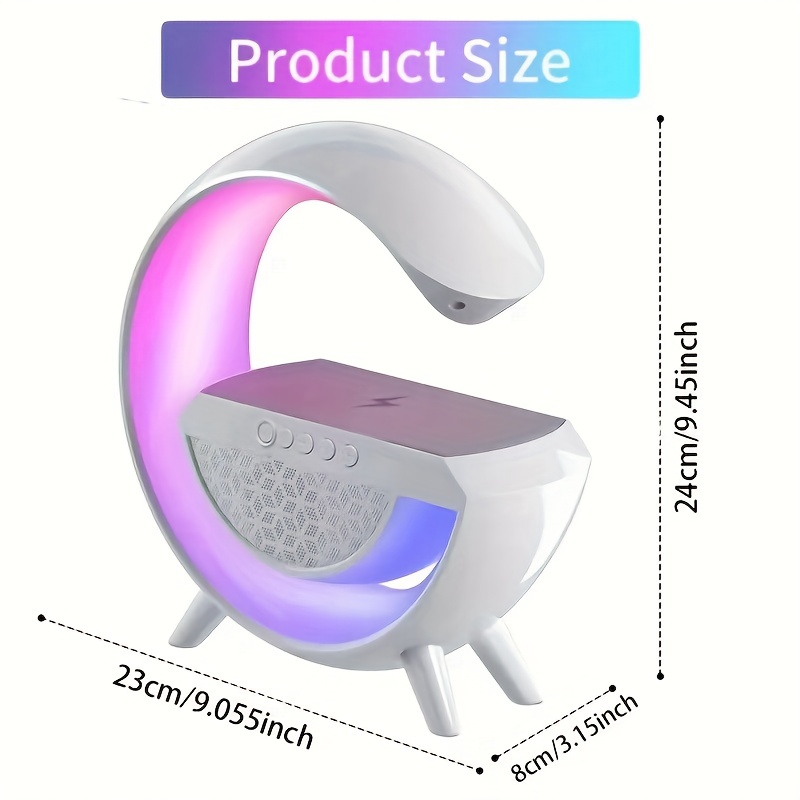 PARLANTE BLUETOOTH 115PLUS ATMÓSFERA CARGA INALÁMBRICA ALTAVOZ LUZ RONDON - 4