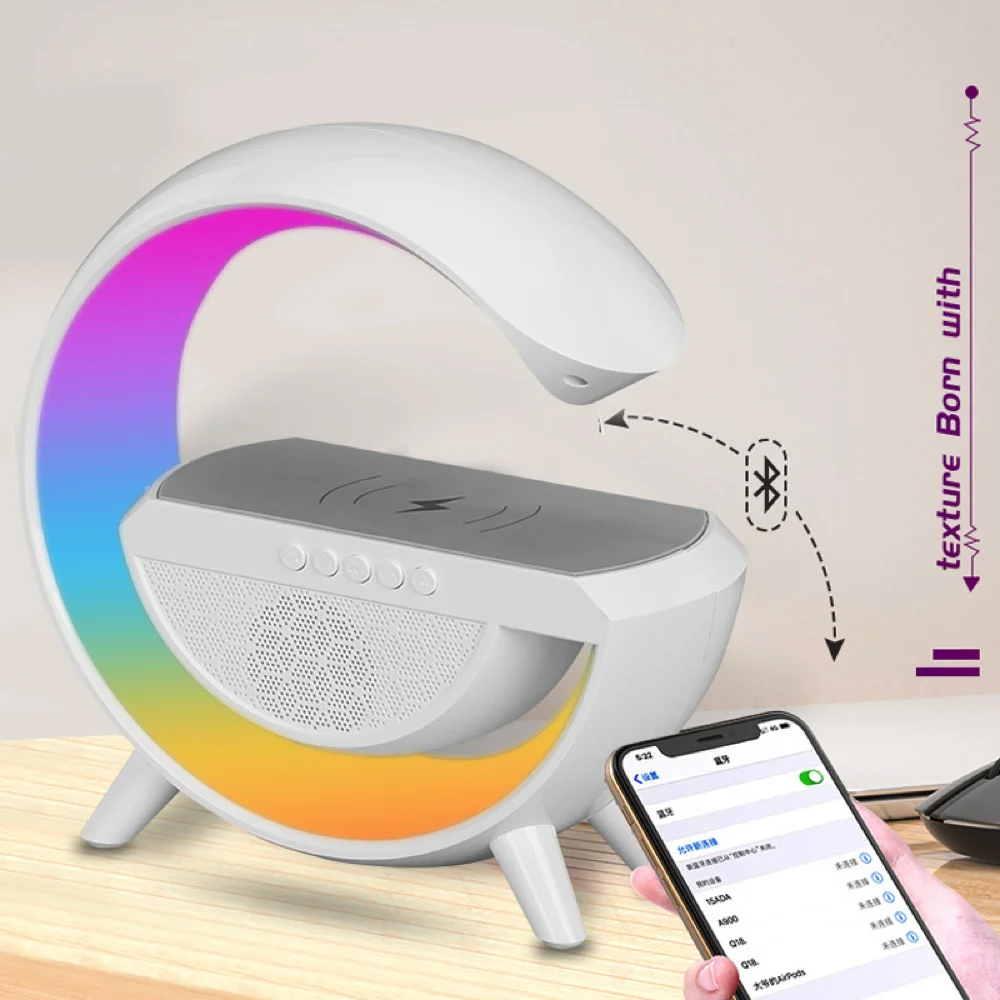 PARLANTE BLUETOOTH 115PLUS ATMÓSFERA CARGA INALÁMBRICA ALTAVOZ LUZ RONDON - 6