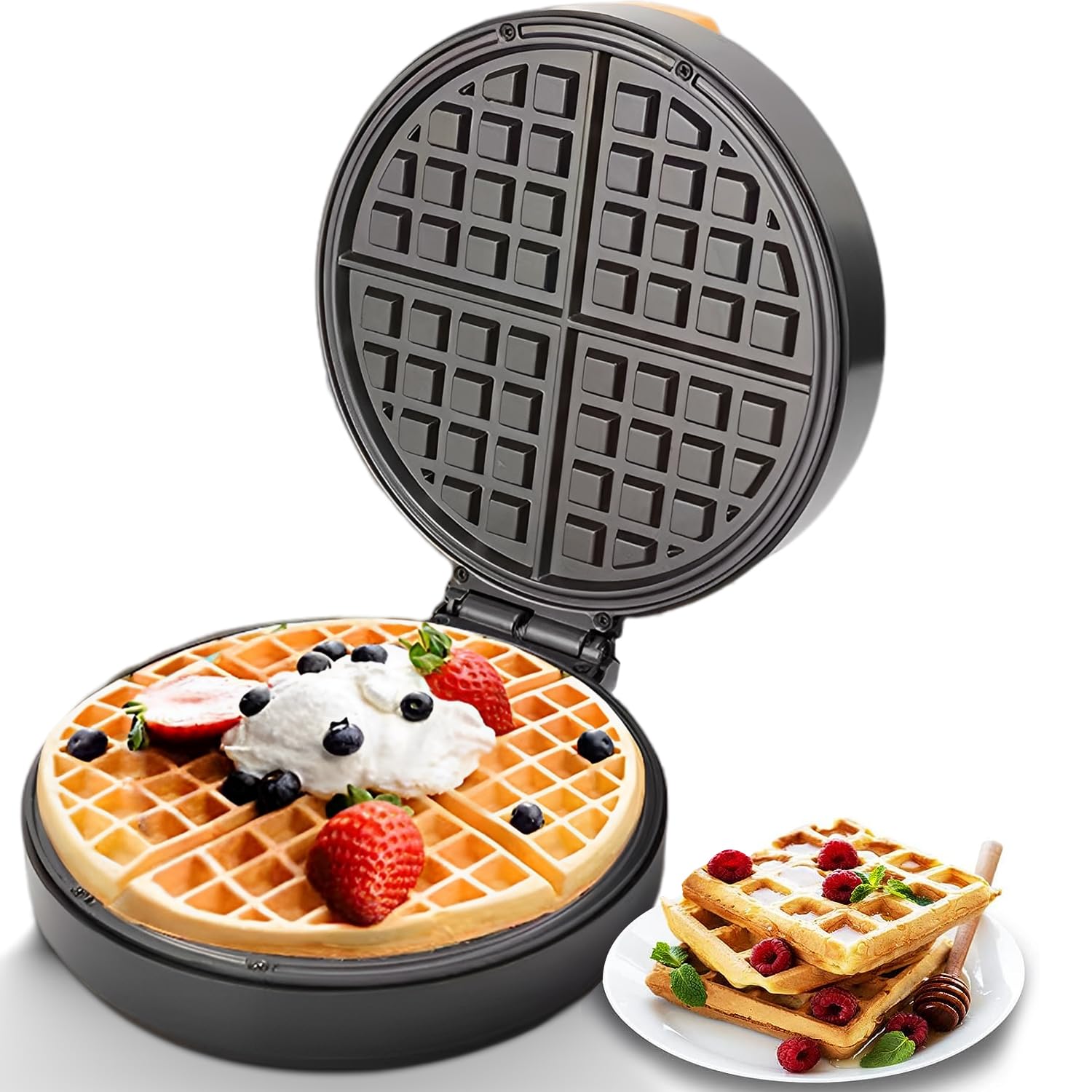 MÁQUINA WAFFLES DOBLE PLANCHA ANTIADHERENTE APERITIVO RONDON - 8
