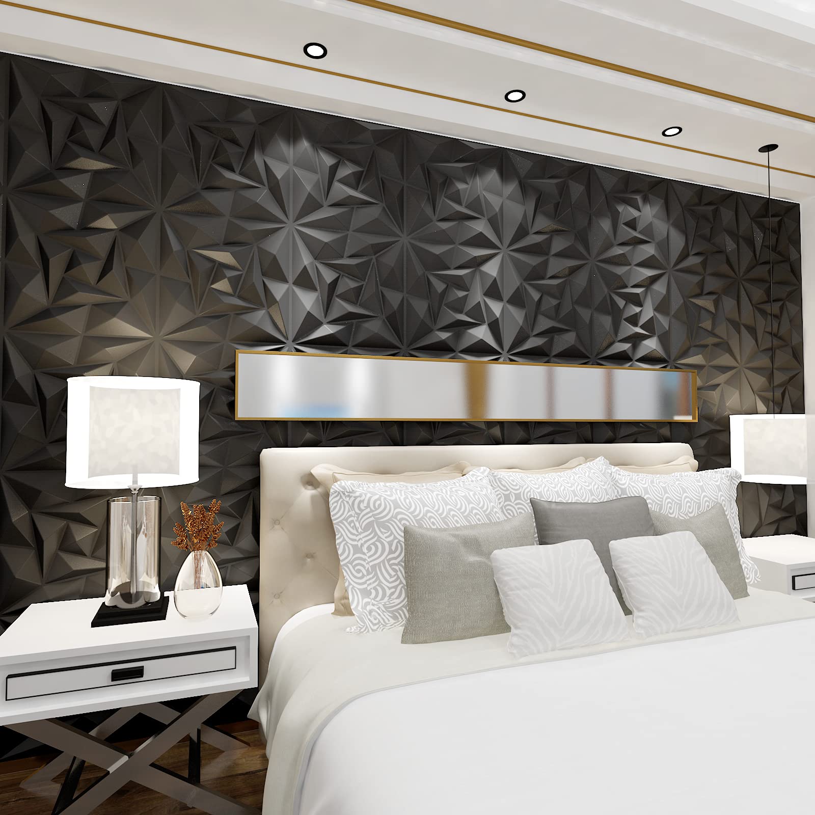 PANEL DE PARED 13PM NUEVO 3D DECORACIÓN INTERIOR FLORES DORMITORIO RONDON - 6