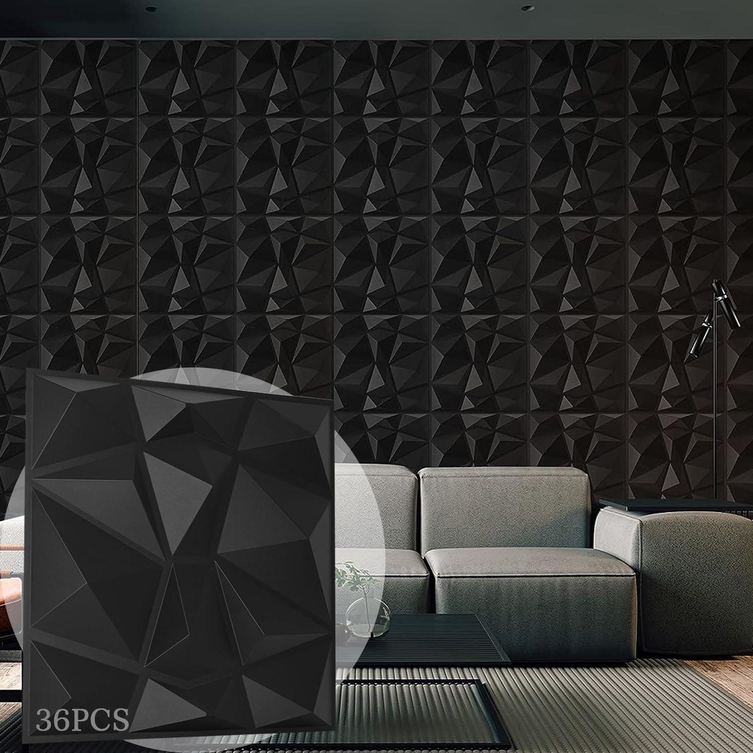 PANEL DE PARED 13PM NUEVO DECORACIÓN ESTÉREO 3D ADHESIVO HOGAR RONDON - 5