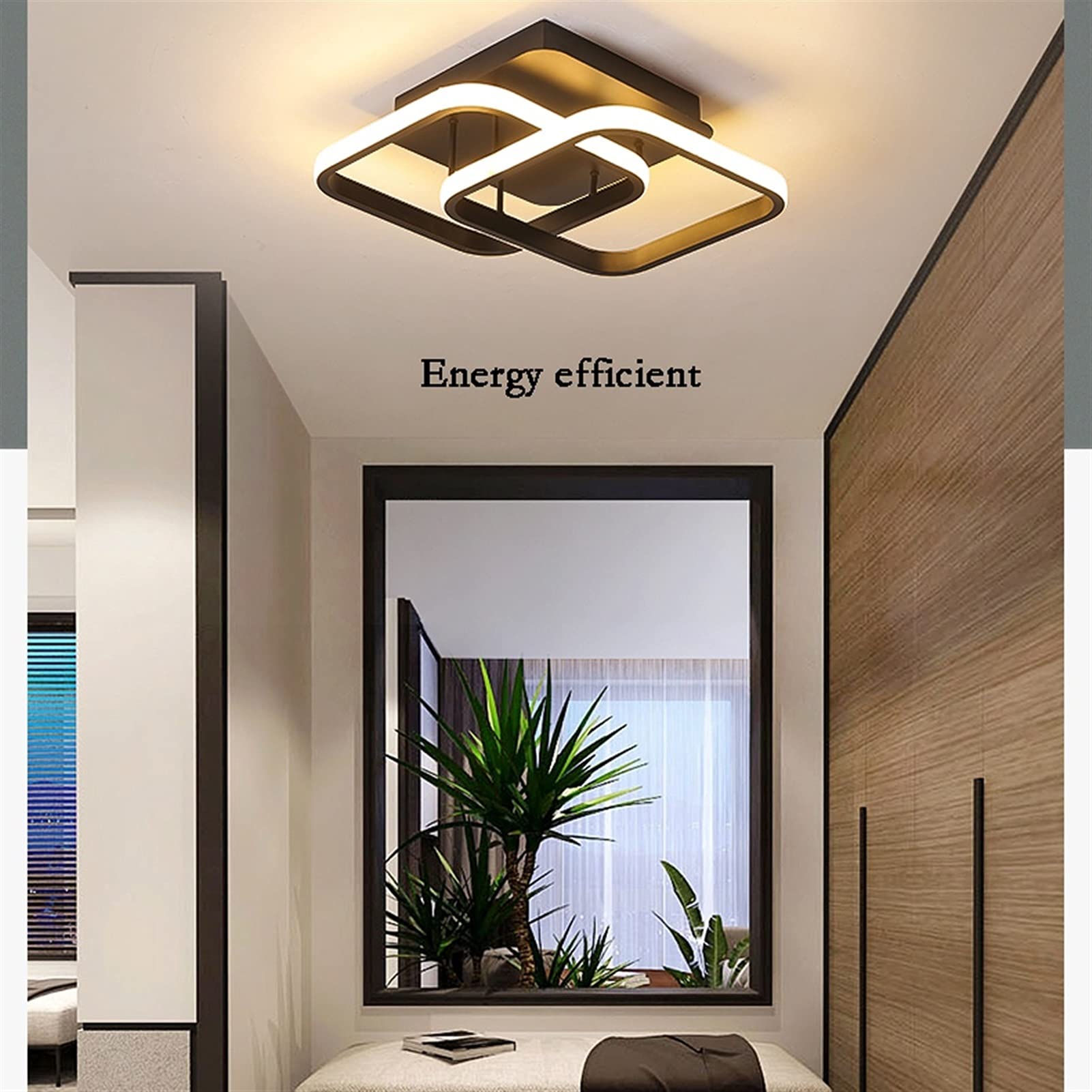 LÁMPARA TECHO CUADRADA MODERNA LED HOGAR CALIDAD RONDON - 6