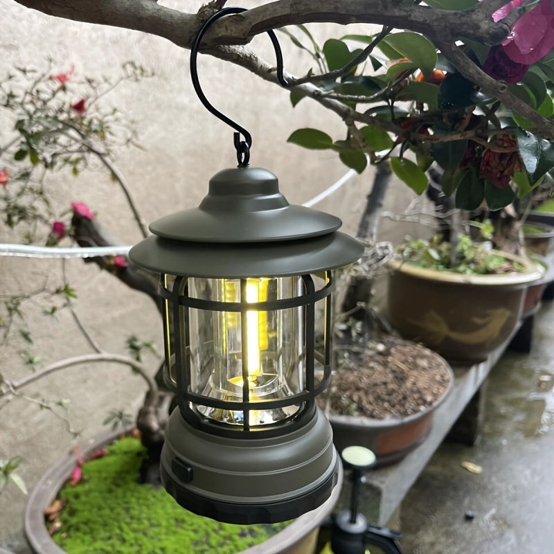 LÁMPARA LED 1/4 DE LUZ & DISEÑO NUEVO QUEROSENO ACAMPAR AA USB CAMPING EXTERIOR RONDON - 1