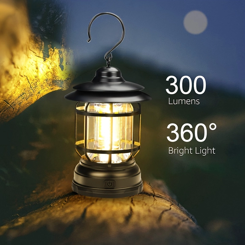 LÁMPARA LED 1/4 DE LUZ & DISEÑO NUEVO QUEROSENO ACAMPAR AA USB CAMPING EXTERIOR RONDON - 7
