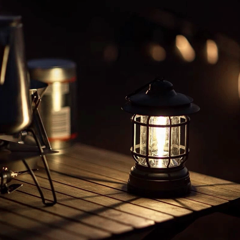 LÁMPARA LED 1/4 DE LUZ & DISEÑO NUEVO QUEROSENO ACAMPAR AA USB CAMPING EXTERIOR RONDON - 9