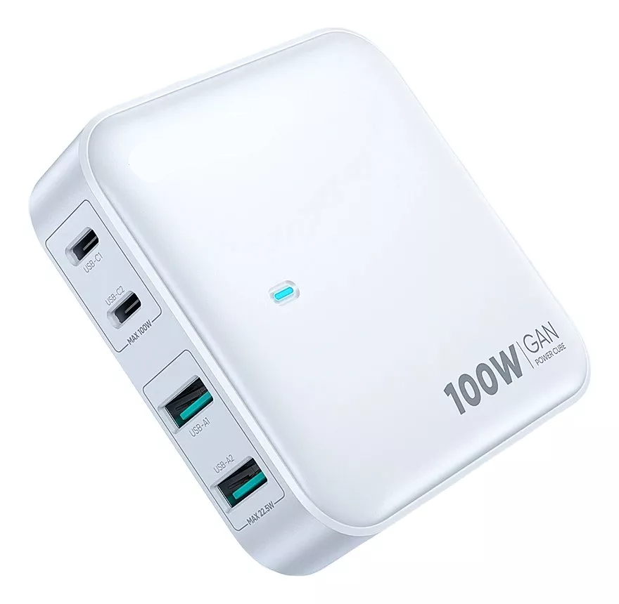 CARGADOR USB C ESTACIÓN CARGA USB 4 PUERTOS PORTATIL RONDON - 6
