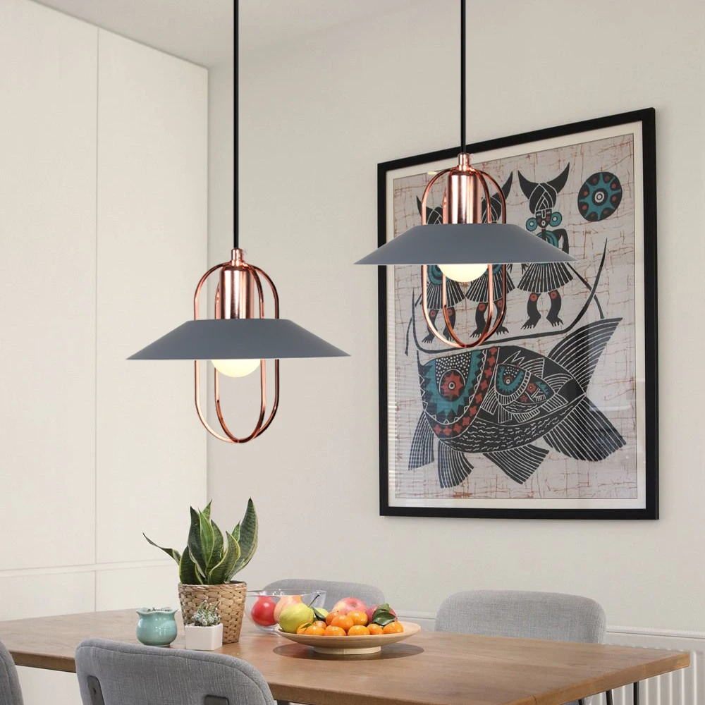 LÁMPARA COLGANTE MESA COMEDOR VINTAGE INDUSTRIAL RONDON - 5