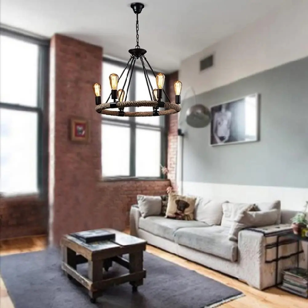 LÁMPARA COLGANTE TECHO ESTILO RETRO LOFT MODERNA RONDON - 5