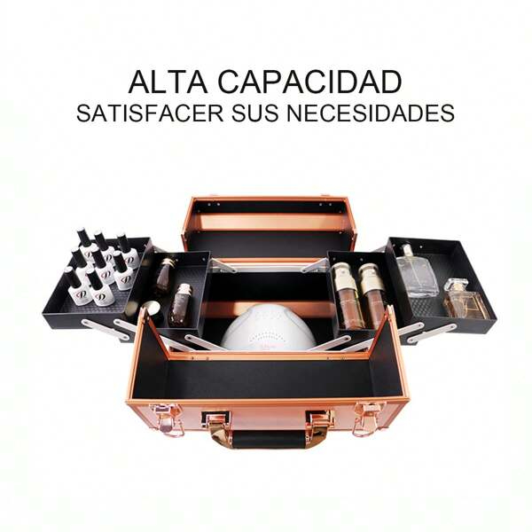 MALETÍN MAQUILLAJE ESTUCHE PORTÁTIL COSMÉTICOS DAMAS RONDON - 4