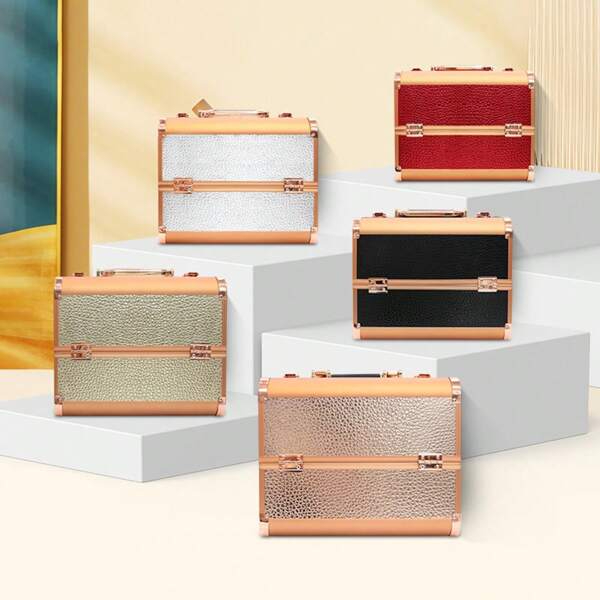 MALETÍN MAQUILLAJE ESTUCHE PORTÁTIL COSMÉTICOS DAMAS RONDON - 6