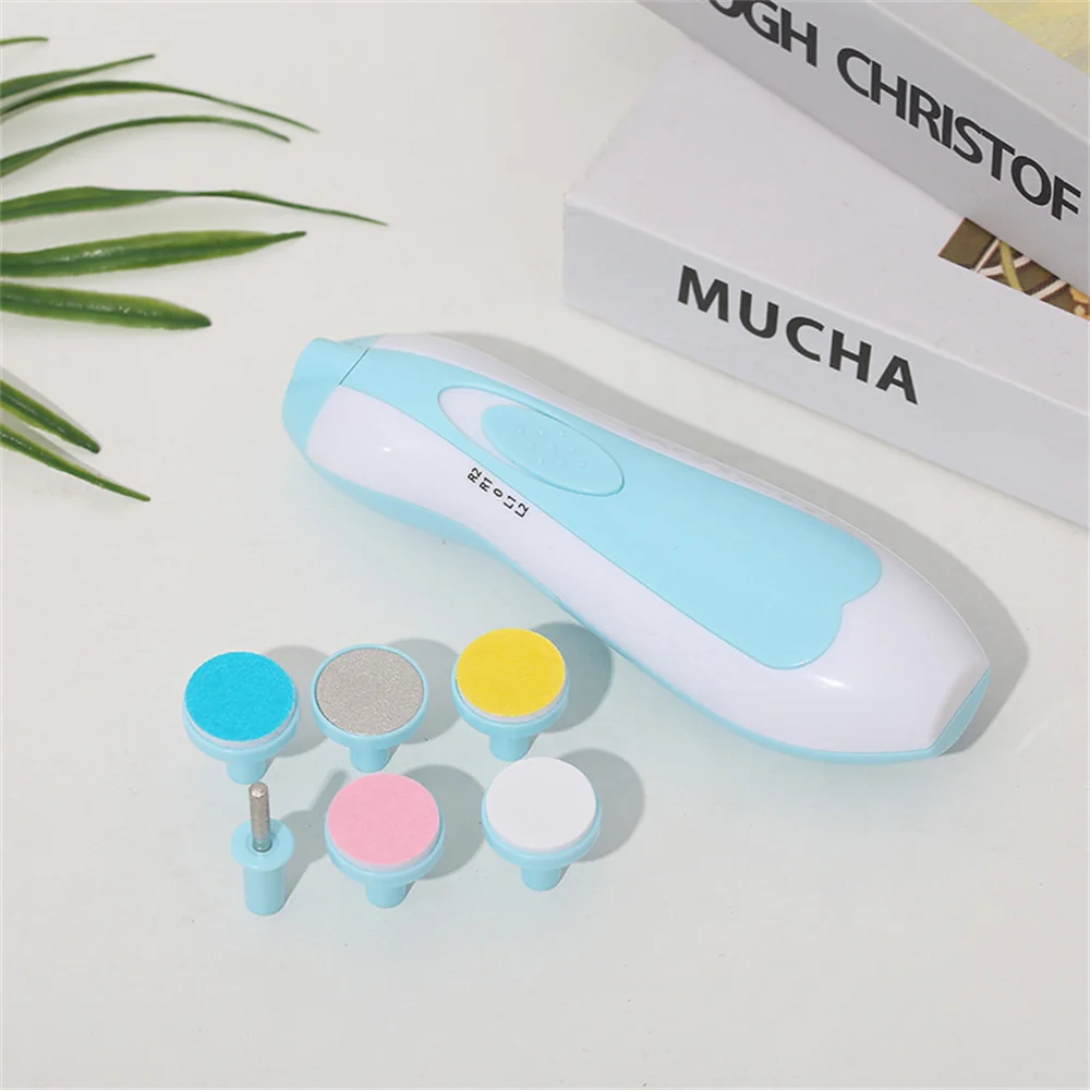 KIT ASEO BEBES CORTA UÑAS ELECTRICO LUZ LED PORTATIL RONDON - 3