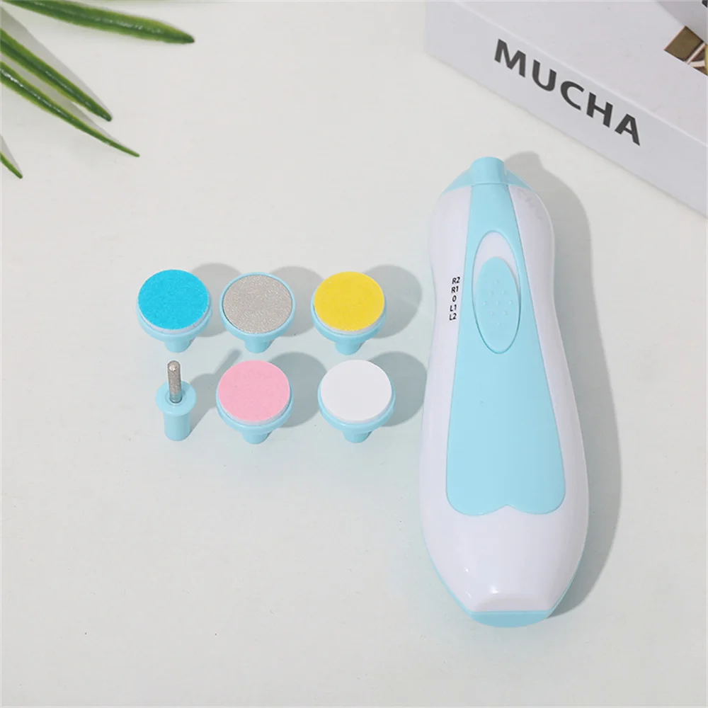 KIT ASEO BEBES CORTA UÑAS ELECTRICO LUZ LED PORTATIL RONDON - 5