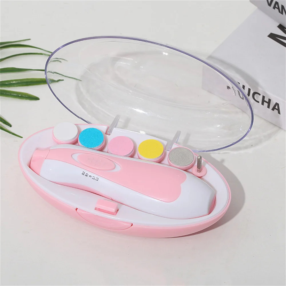 KIT ASEO BEBES CORTA UÑAS ELECTRICO LUZ LED PORTATIL RONDON - 7