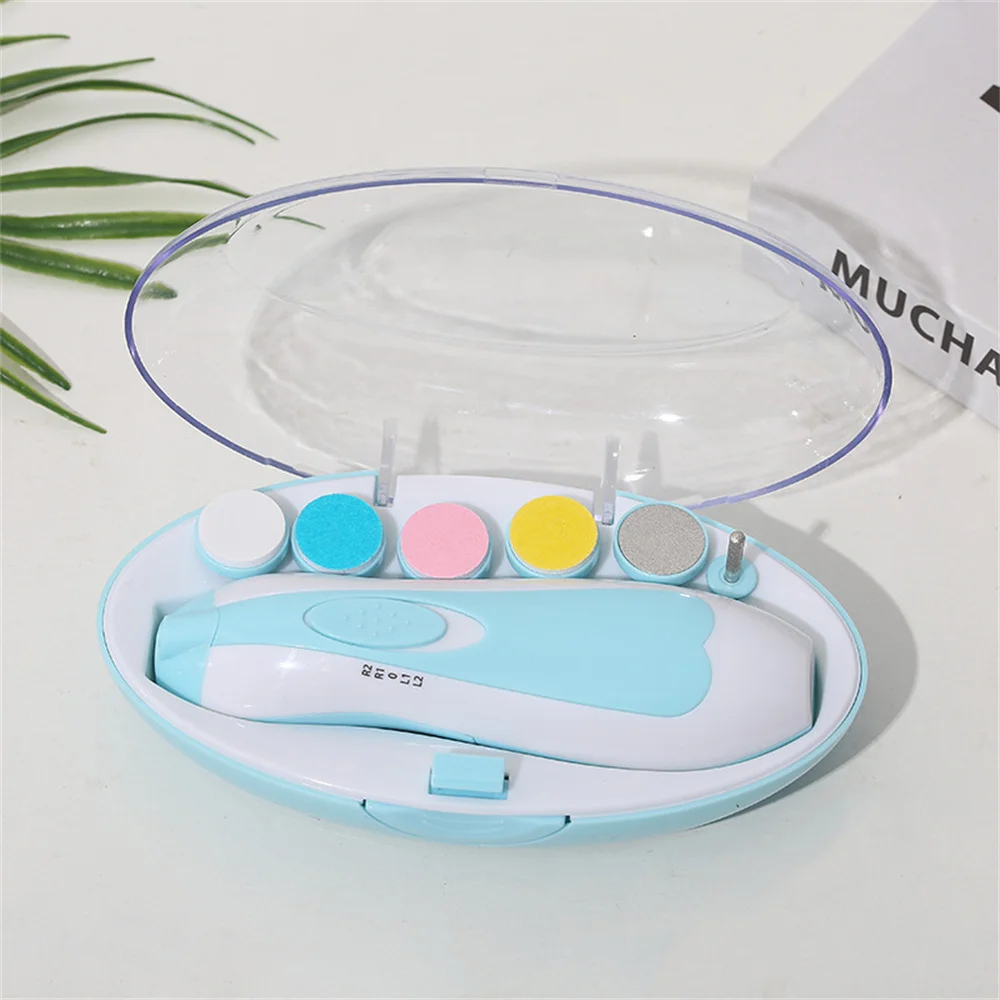 KIT ASEO BEBES CORTA UÑAS ELECTRICO LUZ LED PORTATIL RONDON - 8