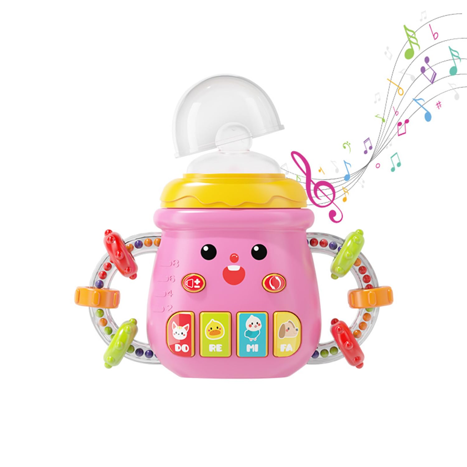 MAMADERA INSIGHT JUGUETE SONAJERO MUSICAL BEBÉ BIBERÓN RONDON MULTICOLOR - 4