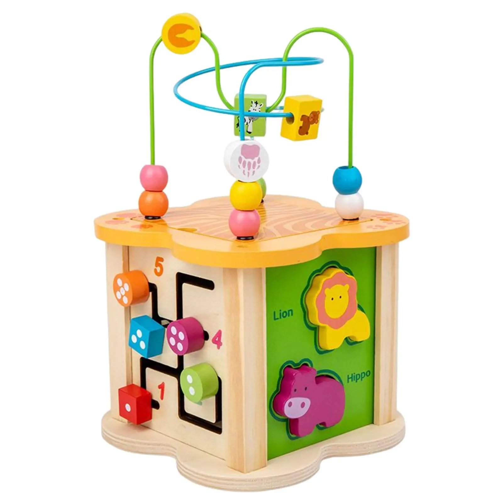CENTRO ACTIVIDADES MODERN BABY CUBO 5 EN 1 LABERINTO ANIMAL RONDON MULTICOLOR - 9
