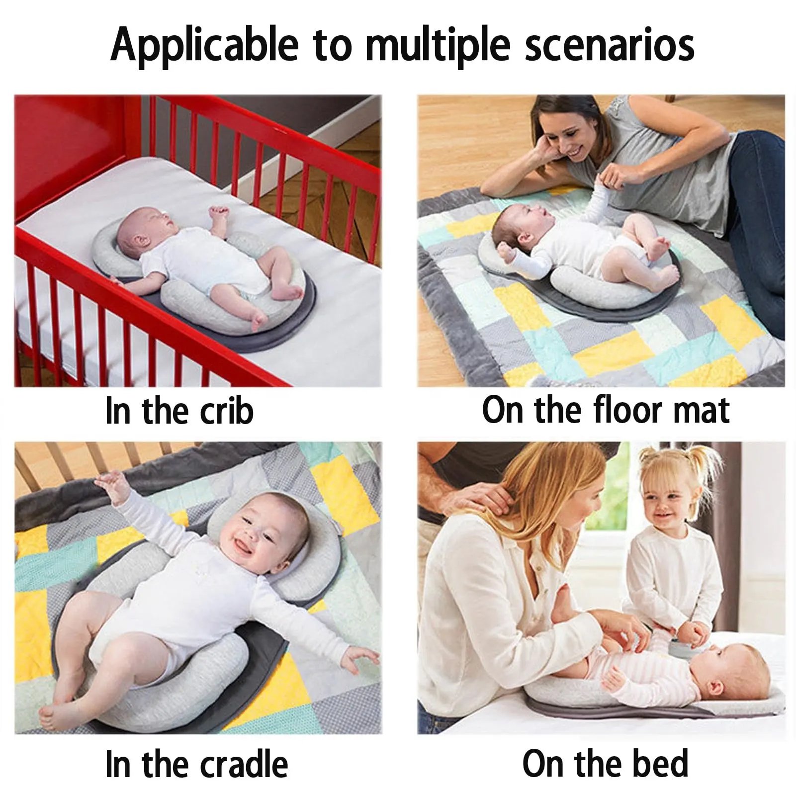 ALMOHADA MODERN BABY LACTANCIA PORTÁTIL BEBÉ CUNA NIDO IDEAL BEBÉRONDON ALGODÓN MULTICOLOR - 3