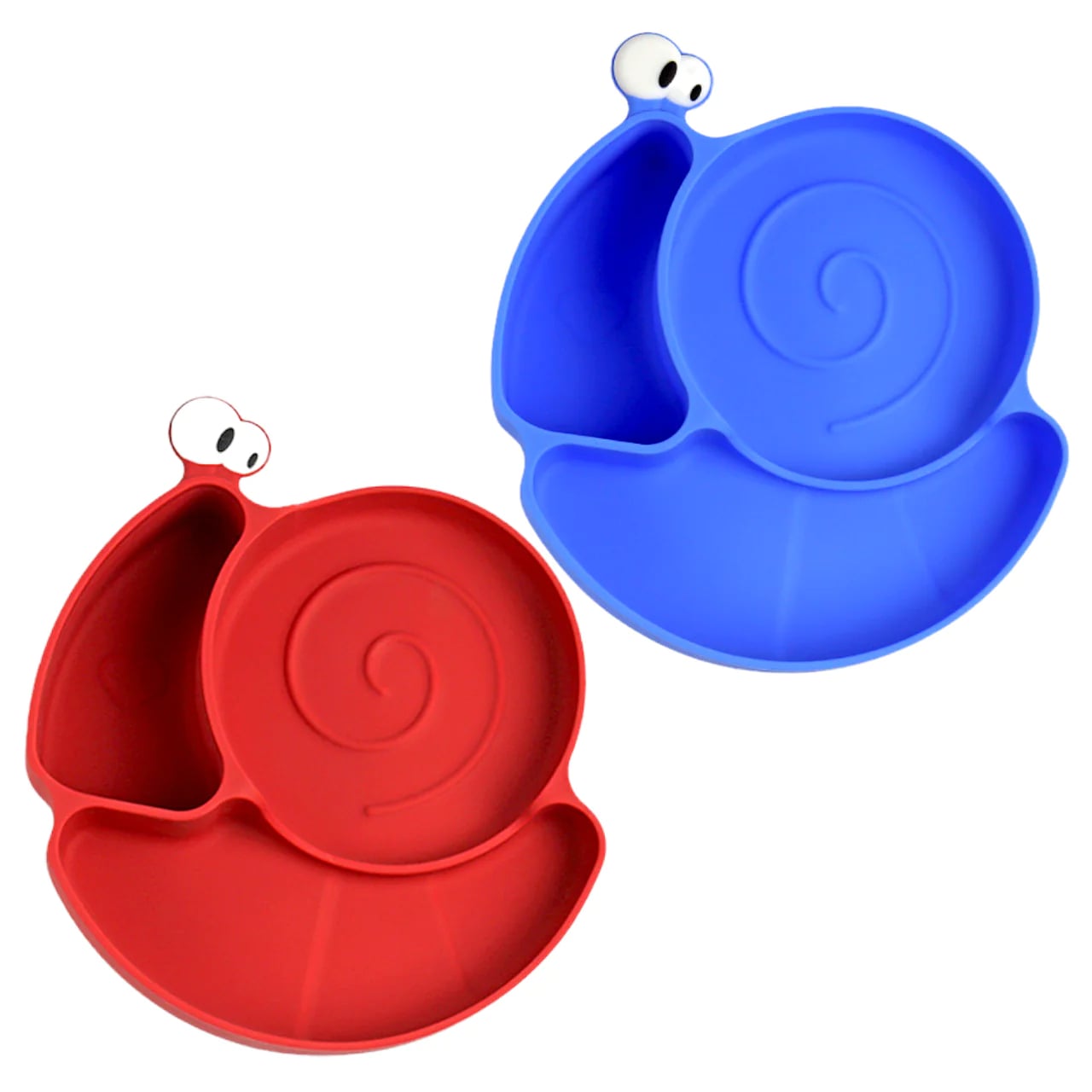 PLATO MODERN BABY BEBÉS ANTIDESLIZANTE SILICONA VENTOSA CARACOL RONDON MULTICOLOR - 5