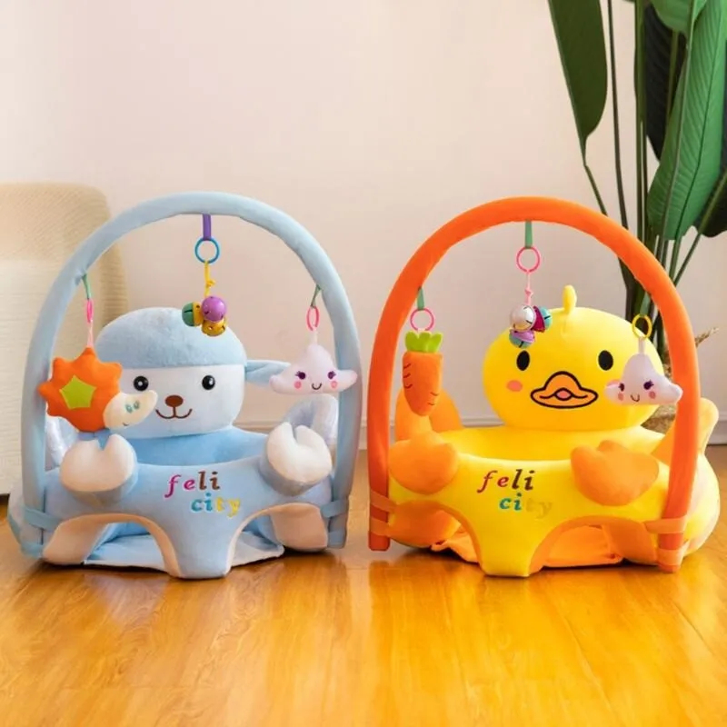 ASIENTO NIÑOS SONAJERO APOYO BEBE NIÑOS GUAGUA FELPA RONDON - 1