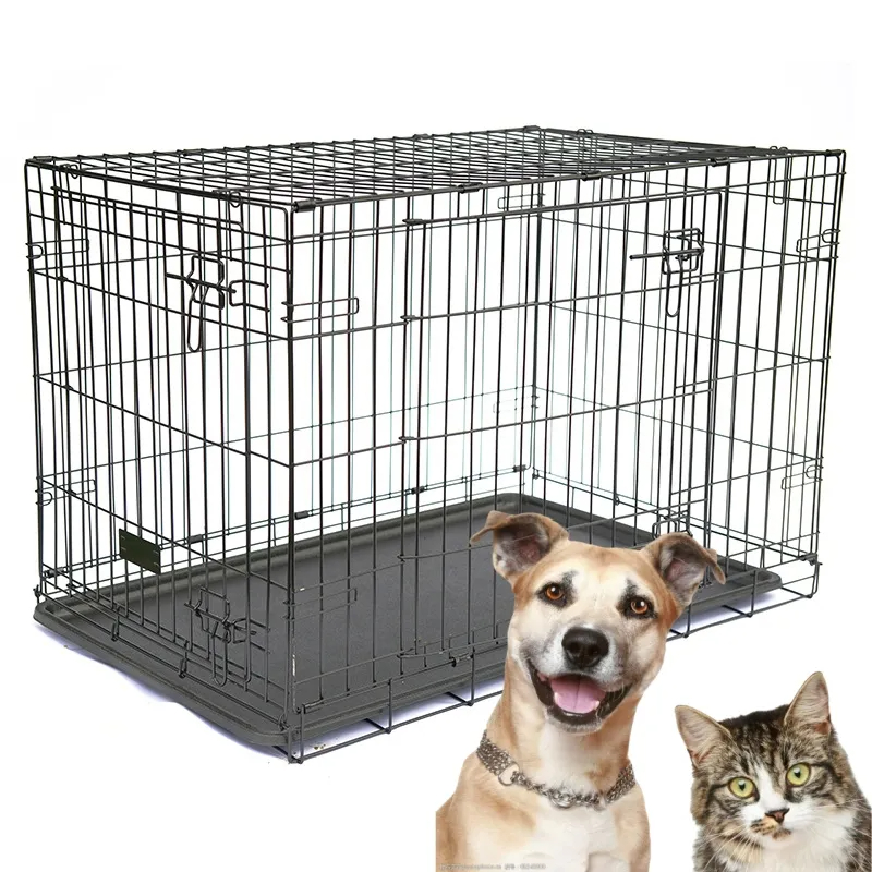 JAULA TRANSPORTADORA PERROS PLEGABLE PORTATIL COMPAÑIA ALAMBRE RONDON HCC - 6