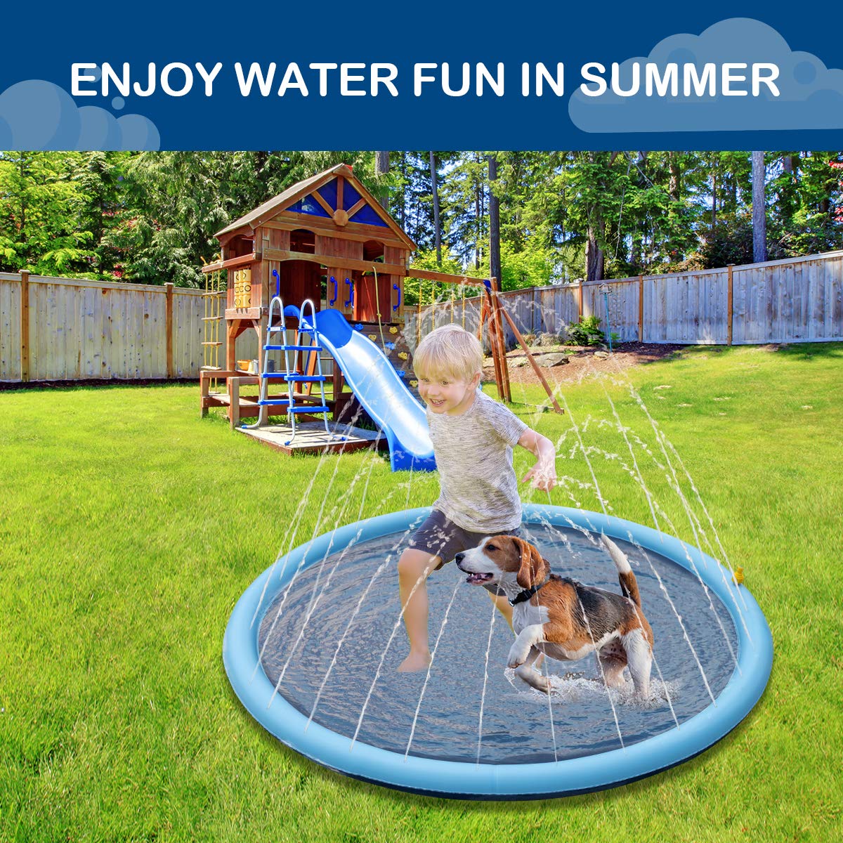 JUGUETE PERROS AGUA PATIO TRASERO VERANO RONDON HCC - 5