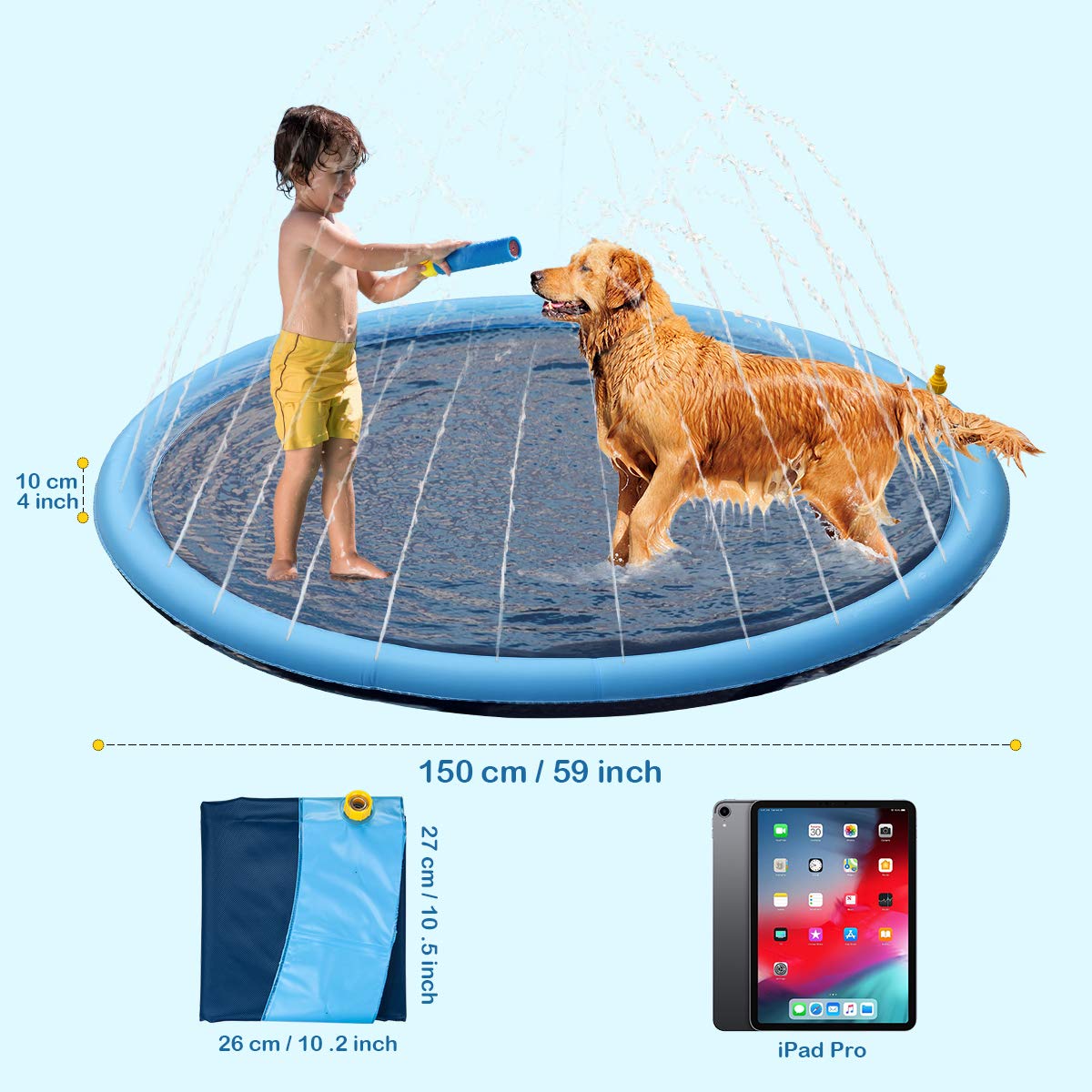 JUGUETE PERROS AGUA PATIO TRASERO VERANO RONDON HCC - 9