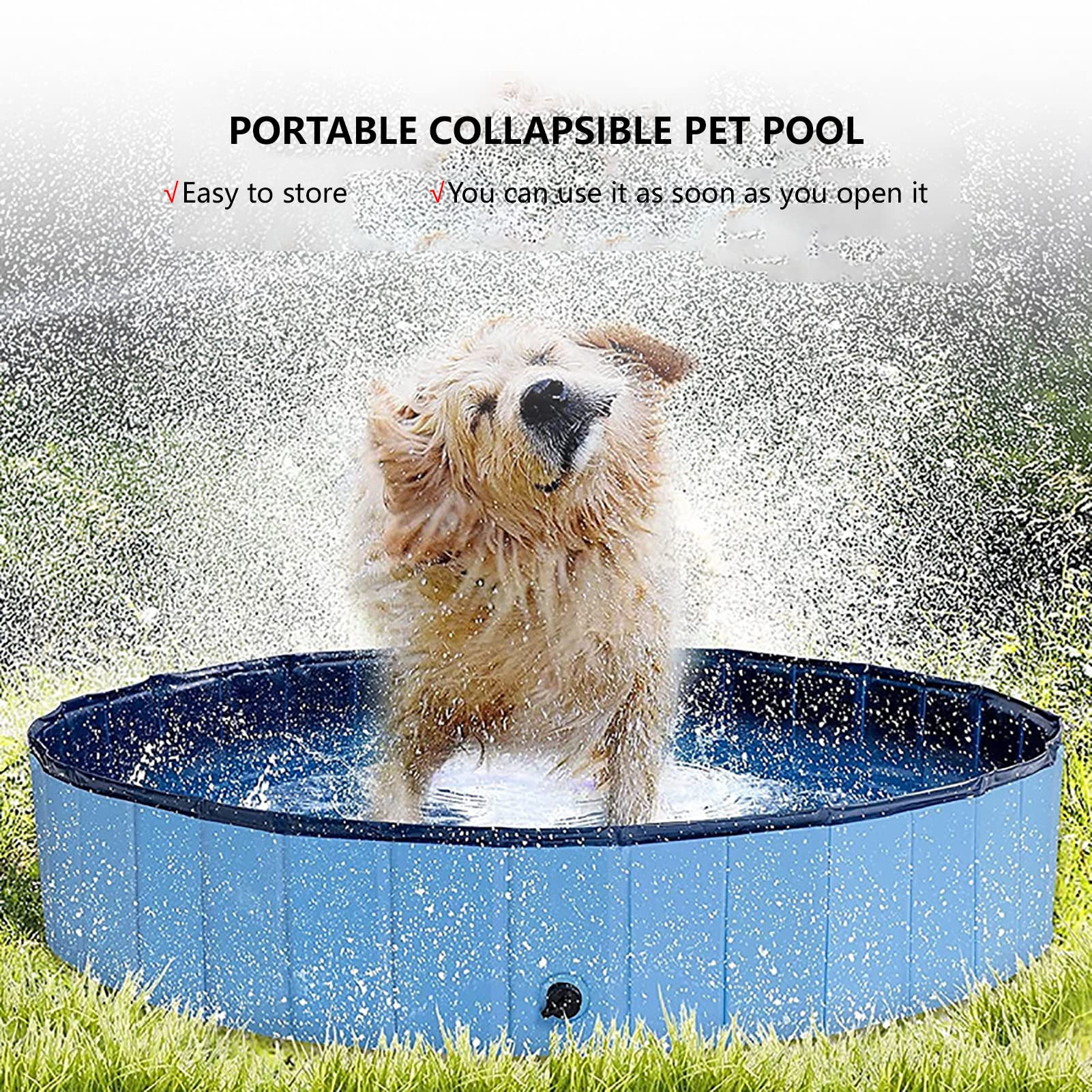 JUGUETE PERROS PISCINA PLEGABLE EXTERIOR DIVERSION RONDON HCC - 7