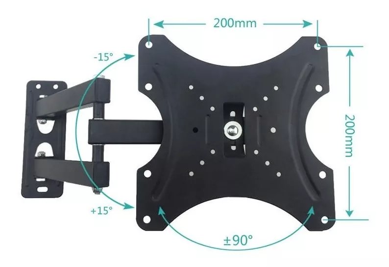 SOPORTE TV BASE PARED GIRATORIA BRAZO RECLINABLE RONDON GENUINE TOYOTA - 2