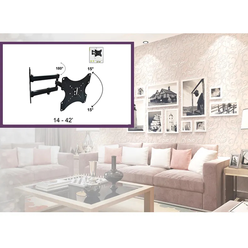 SOPORTE TV BASE PARED GIRATORIA BRAZO RECLINABLE RONDON GENUINE TOYOTA - 3