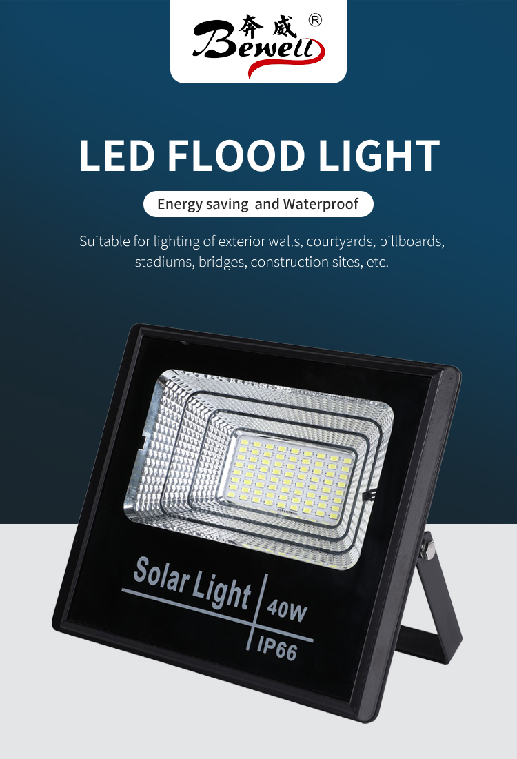 REFLECTOR LED PANEL SOLAR JARDÍN CALLE PARQUE LAMPARA RONDON - 5