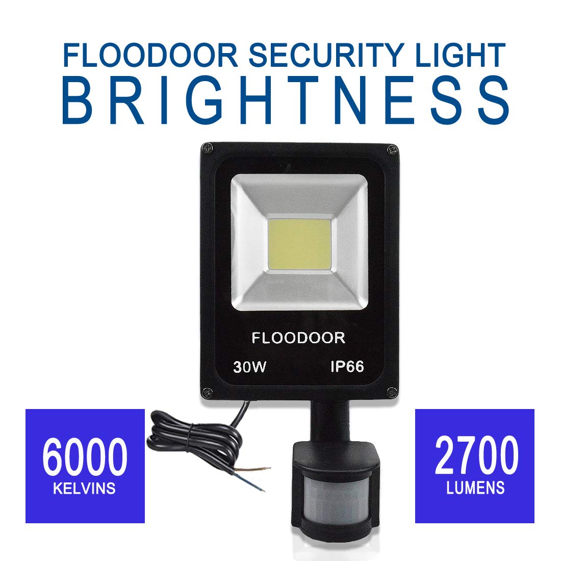 REFLECTOR LUZ LED CON SENSOR MOVIMIENTO IMPERMEABLE RONDON - 2