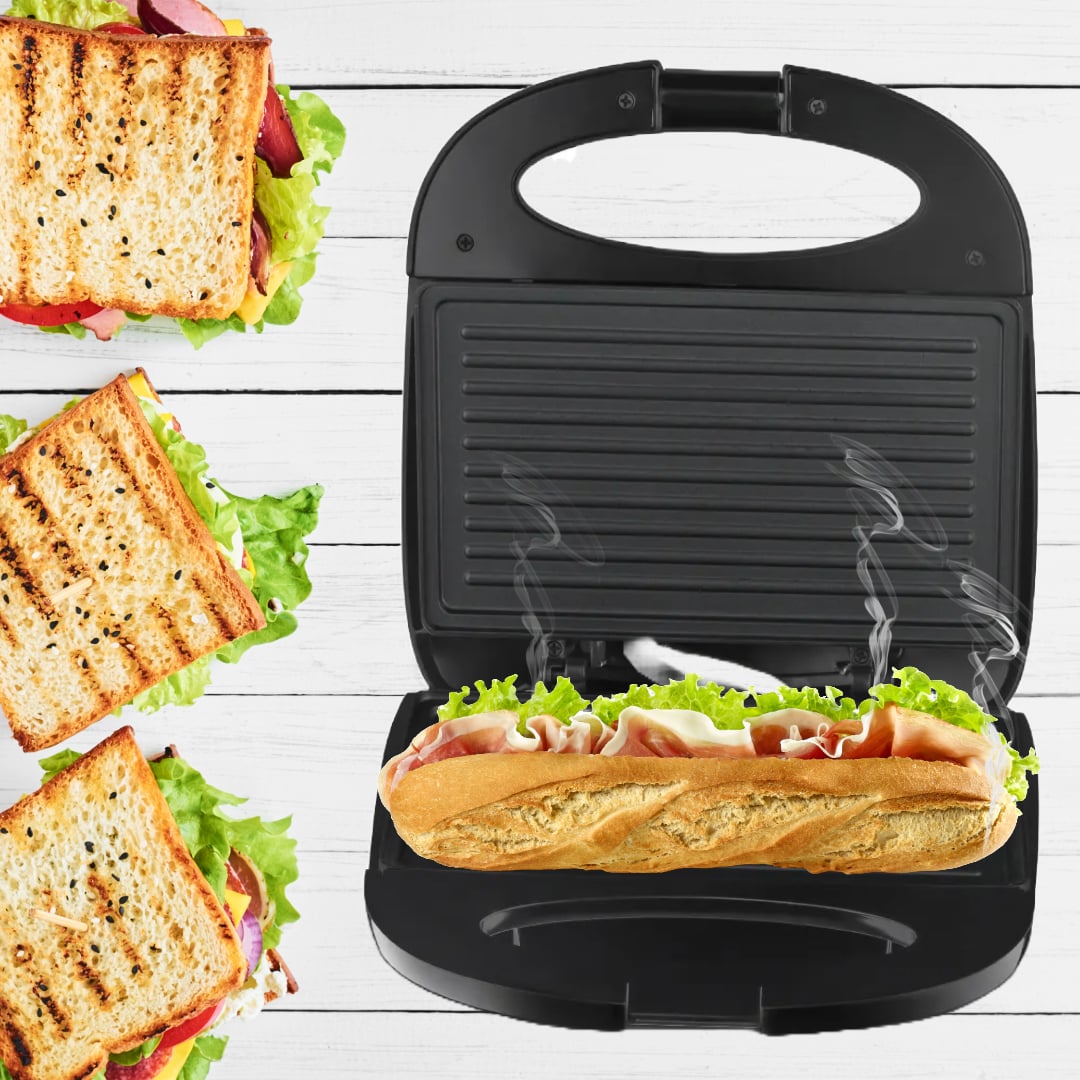 SANDWICHERA ELÉCTRICA TOSTADORA FÁCIL LIMPIAR  COCINA RONDON - 2