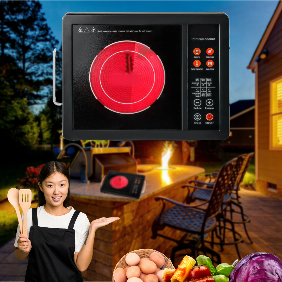 COCINA ENCIMERA PORTATIL ELÉCTRICA INFRARROJA DIGITAL RONDON - 5