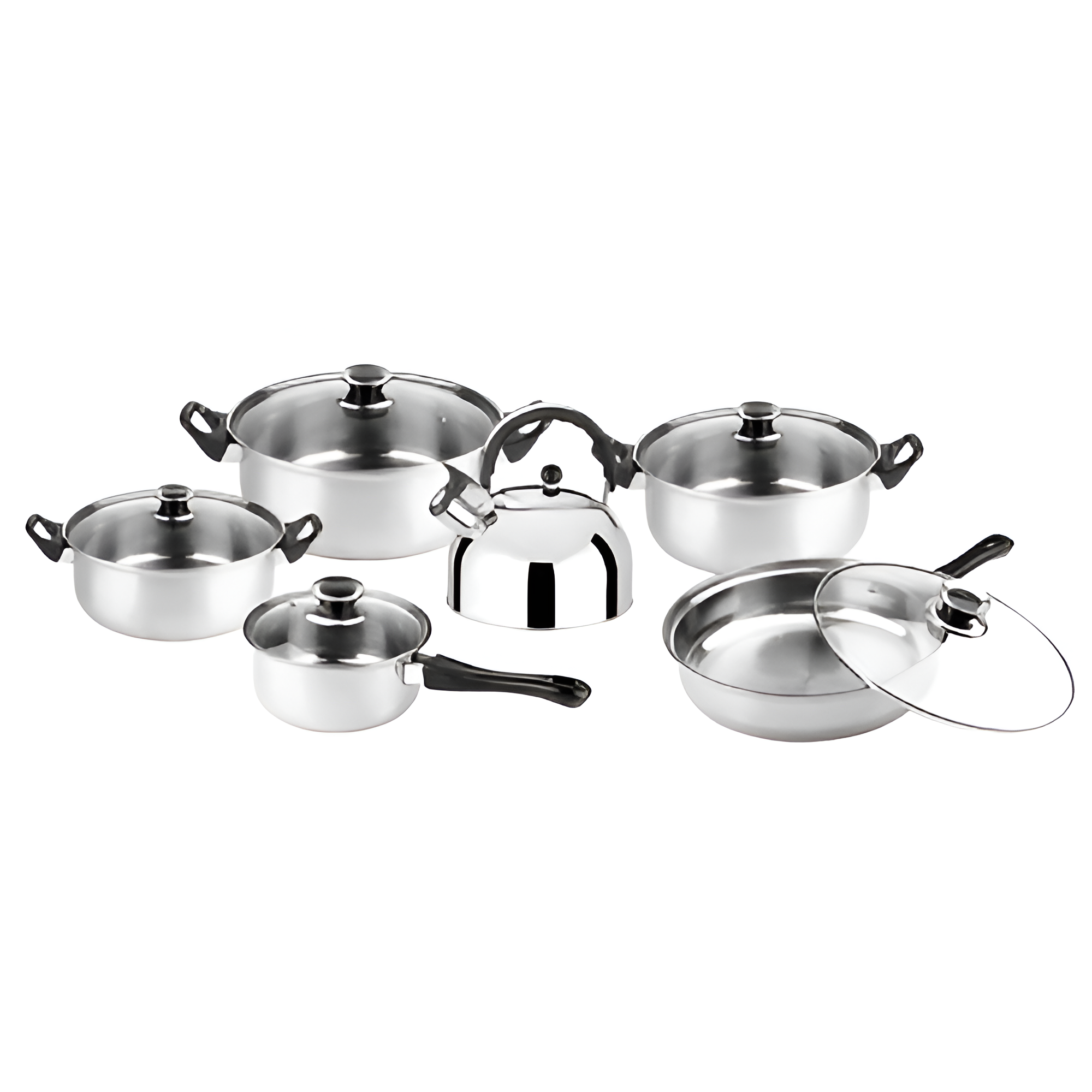 JUEGO OLLAS COCINA BATERÍA 12 PZS CACEROLAS SARTEN RONDON - 3