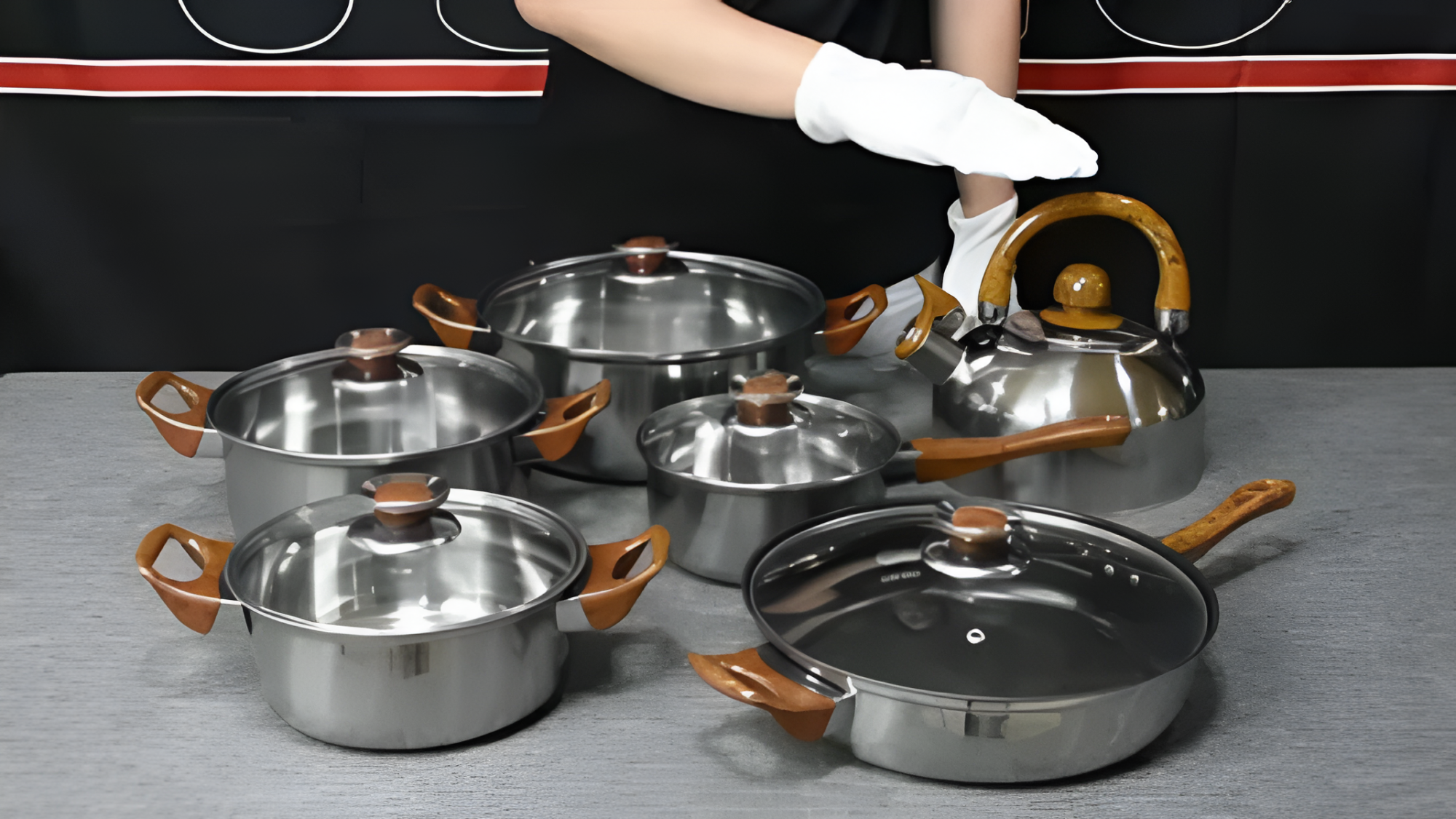 JUEGO OLLAS COCINA BATERÍA 12 PZS CACEROLAS SARTEN RONDON - 4