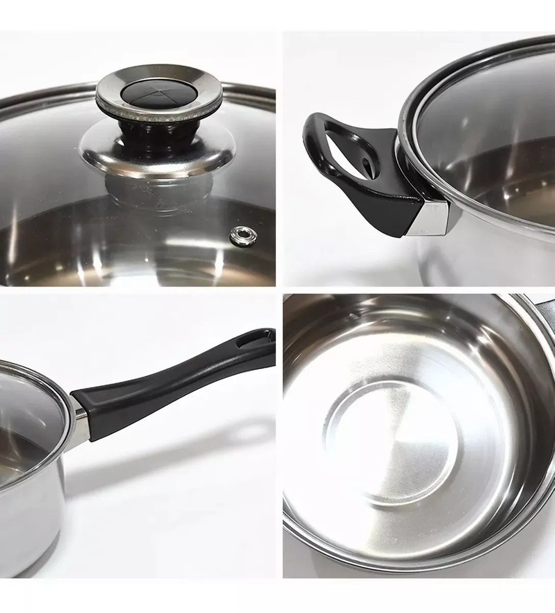 JUEGO OLLAS COCINA BATERÍA 12 PZS CACEROLAS SARTEN RONDON - 7