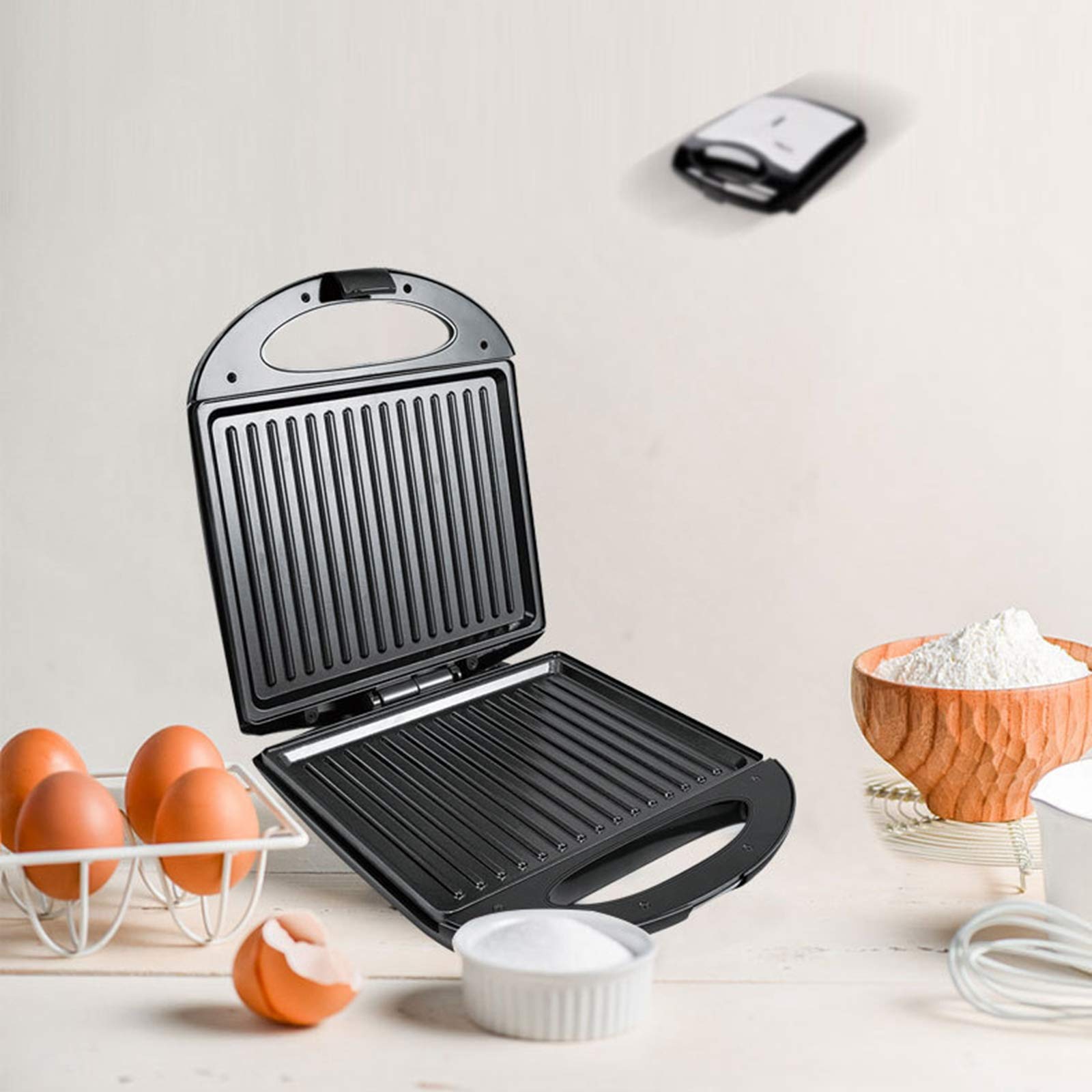 SANDWICHERA MÁQUINA HUEVOS ELÉCTRICA MULTIFUNCIÓN RONDON - 8