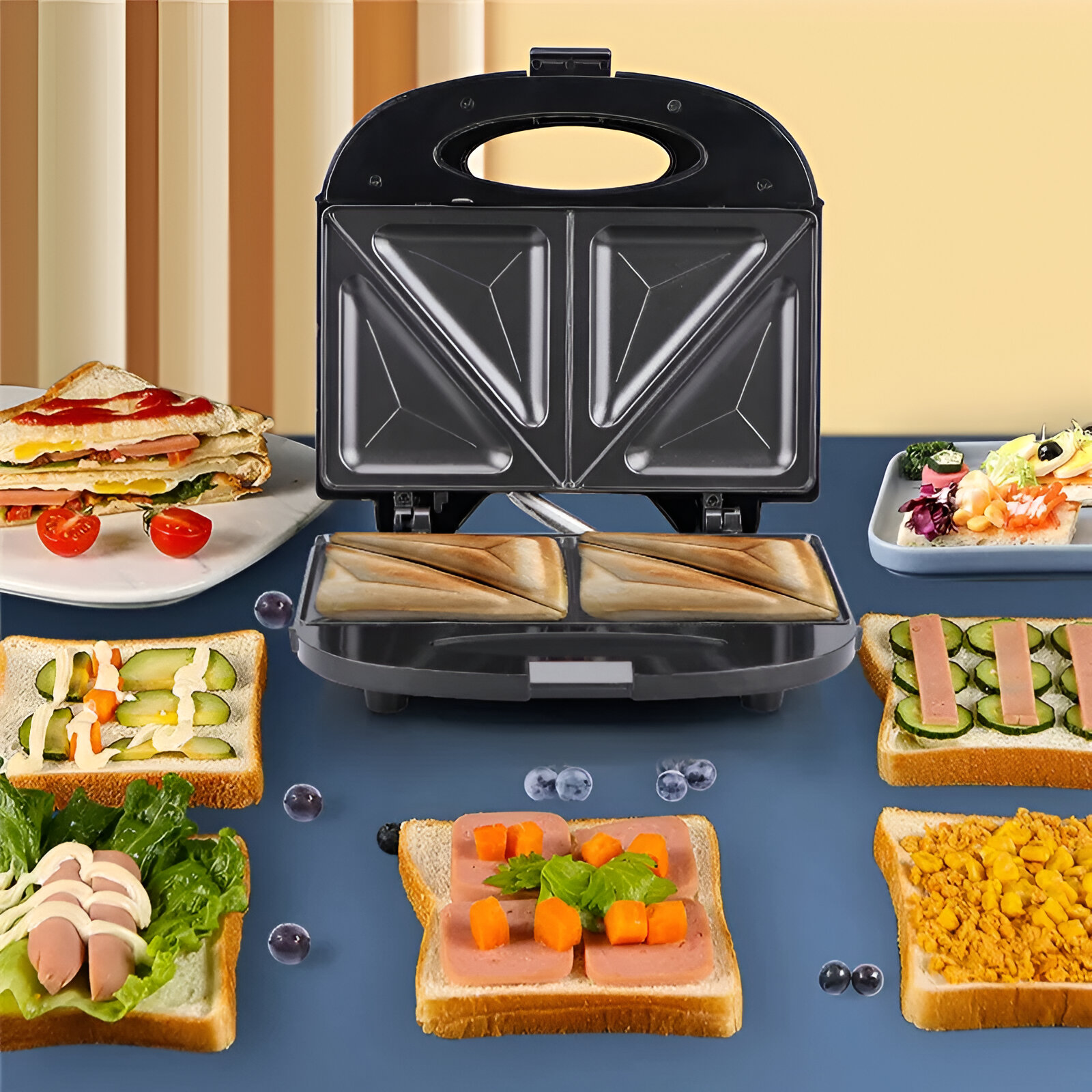 SANDWICHERA ELECTRICA SANGUCHERA PLANCHA TOSTADORA RONDON - 4
