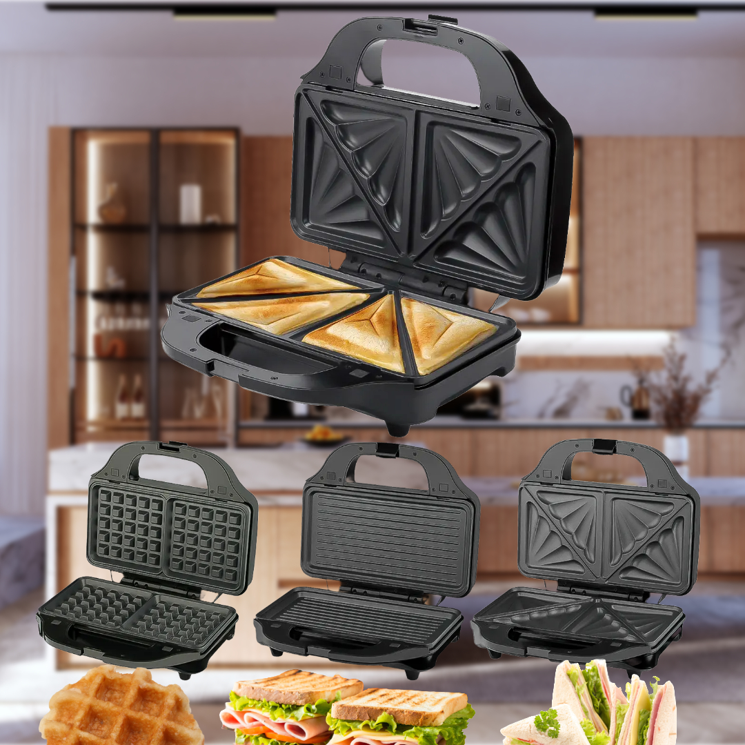 SANDWICHERA MULTIFUNCIÓN WAFFLE PANINI DELICIAS RONDON - 3