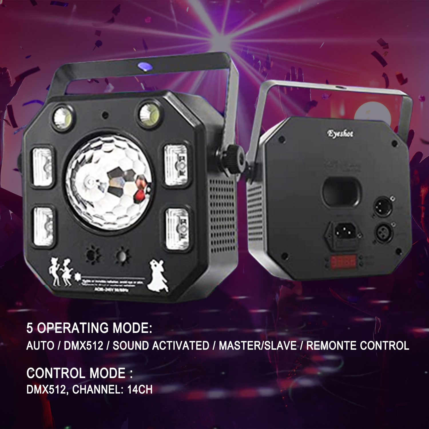 LUCES ESCENARIO DJ LED PROFESIONAL FIESTA COLORES RONDON - 9