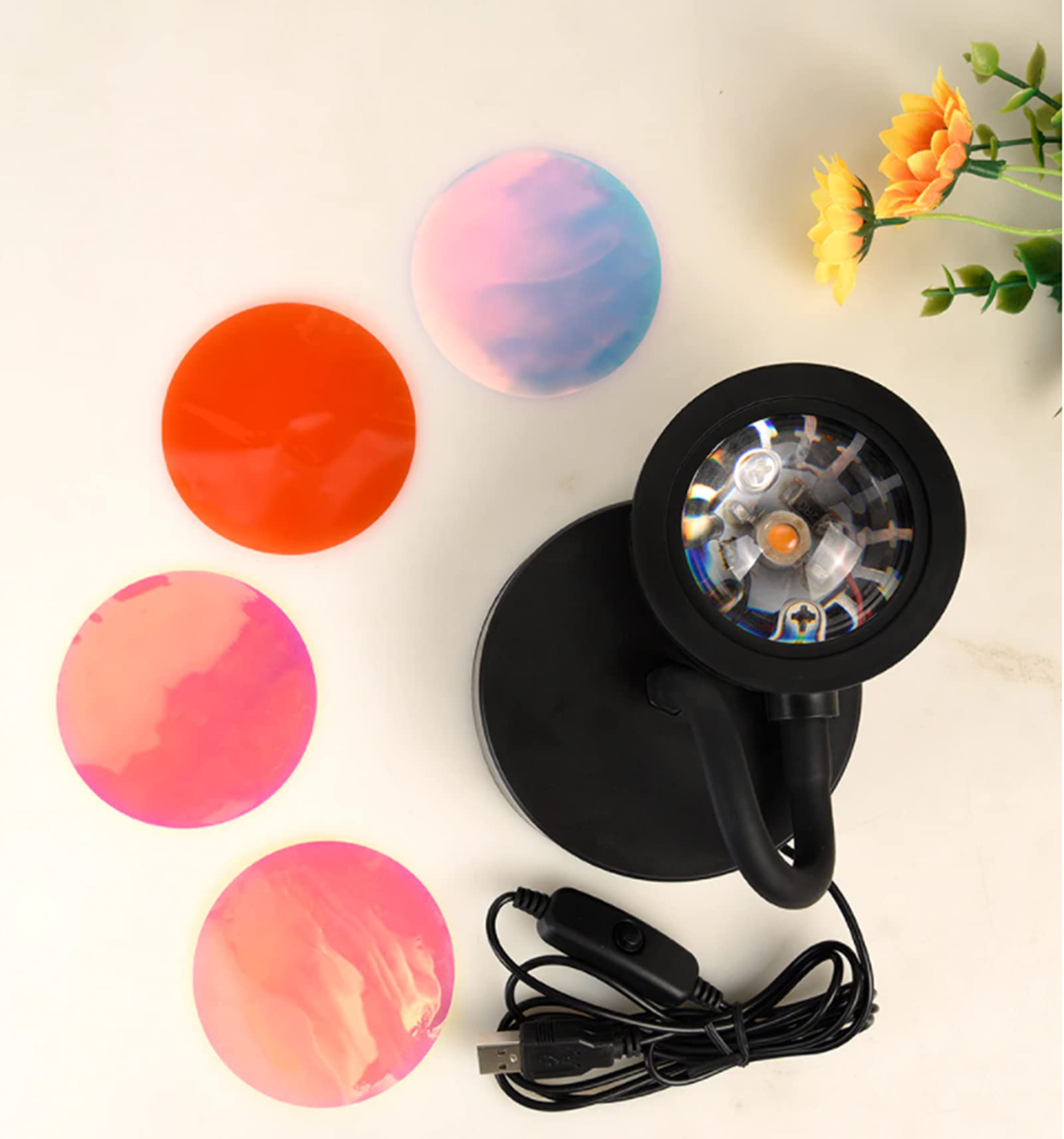 LÁMPARA MESA 100FIT NUEVO MESA LENTE CRISTALINA HOGAR ILUMINACIÓN LED RONDON - 8