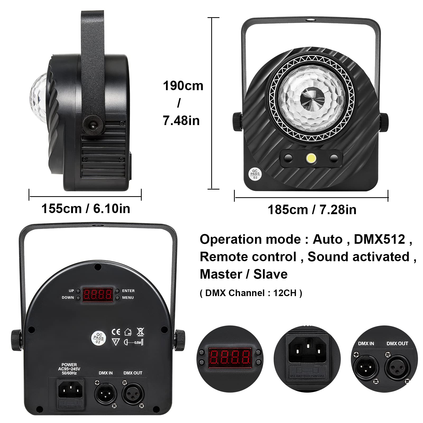 LUCES LED DJ MIXTO ESTRELLAS FLORES PROFESIONAL RONDON - 8