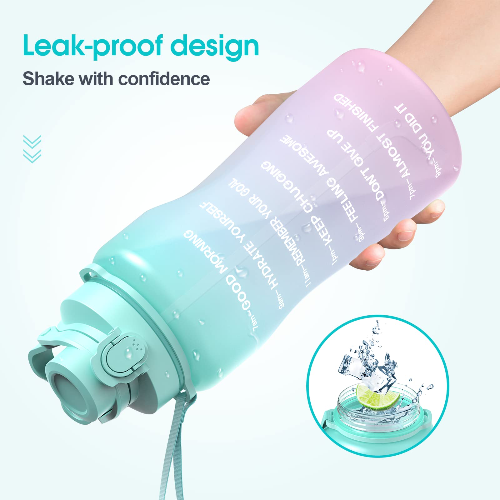 TERMO BOTELLA AGUA MOTIVACIONAL COOLERS HIDRATACIÓN RONDON - 5