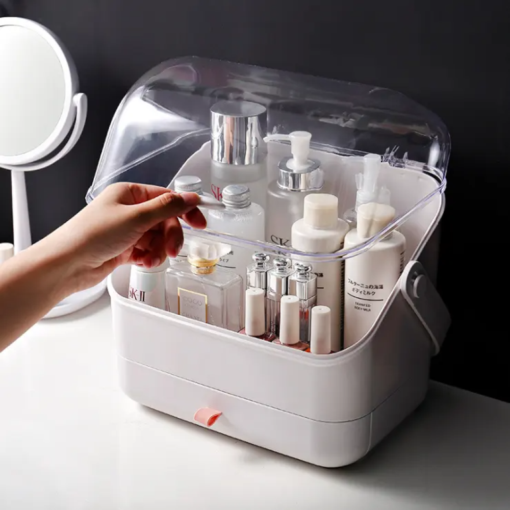 COSMÉTIQUERO TAPA RESISTENTE CAJA MAQUILLAJE PORTÁTIL RONDON - 4