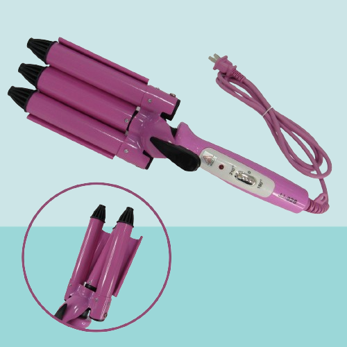 RIZADORA ONDULADORA CABELLO RIZOS 3 TUBOS BELLEZA RONDON - 8